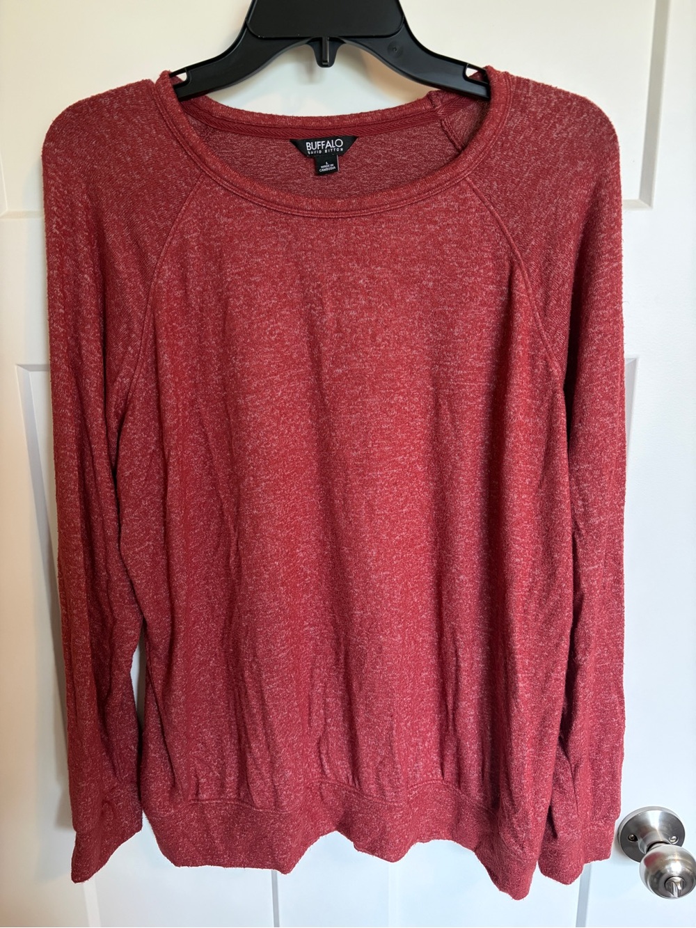 Buffalo David Bitton Long Sleeve Crewneck Sweater Women's Rust Heather Large